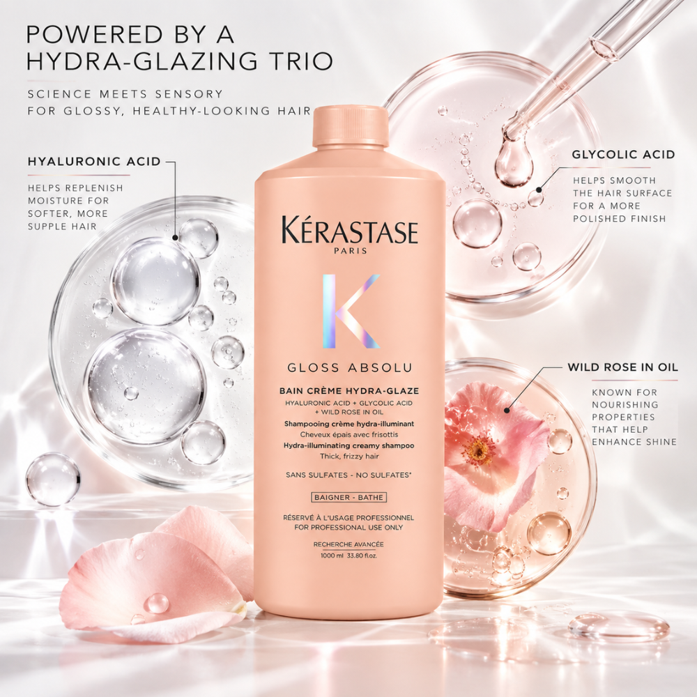 Kerastase Gloss Absolu Bain Creme Hydra-Glaze Shampoo 1000mL