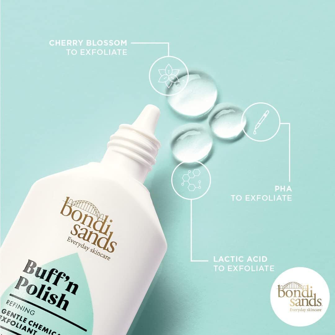 3 x Bondi Sands Buff'n Polish Refining Gentle Chemical Exfoliant 30mL