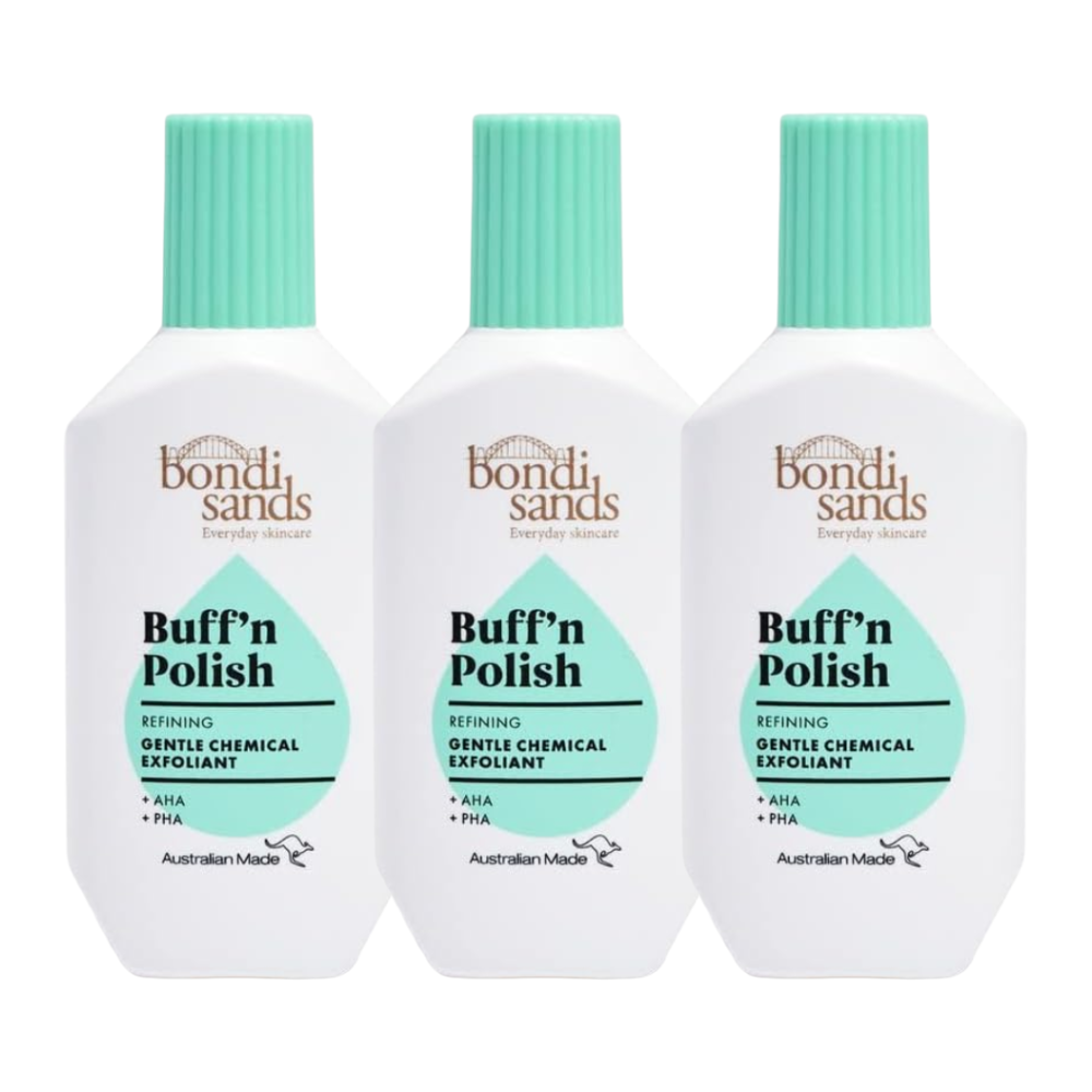 3 x Bondi Sands Buff'n Polish Refining Gentle Chemical Exfoliant 30mL