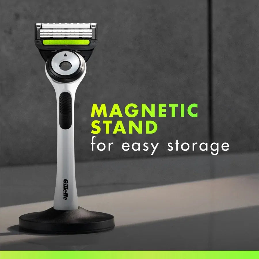 Gillette Labs 10 Razor Refill Cartridge & Exfoliating Razor With Magnetic Stand Set - Pat Cummins