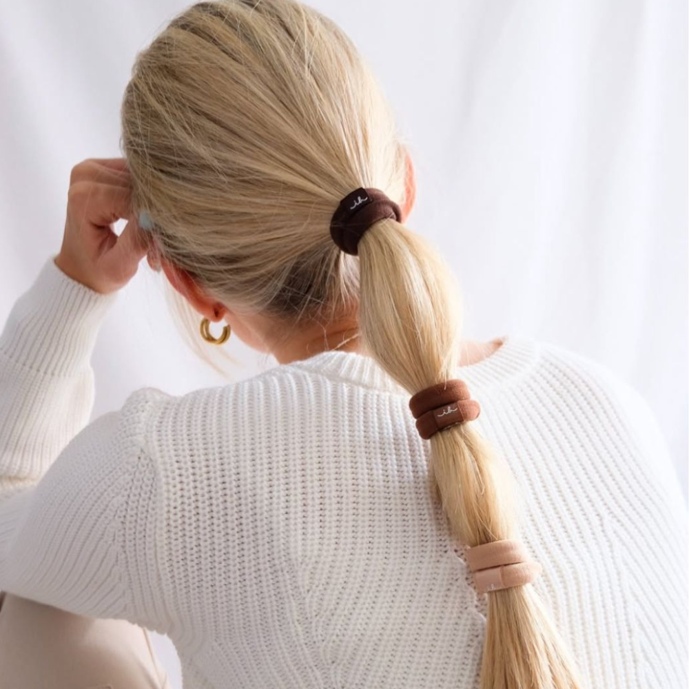 Invisibobble Hairtie Sustainable Elastic Hair Ties 5Pk - Mocha Brown