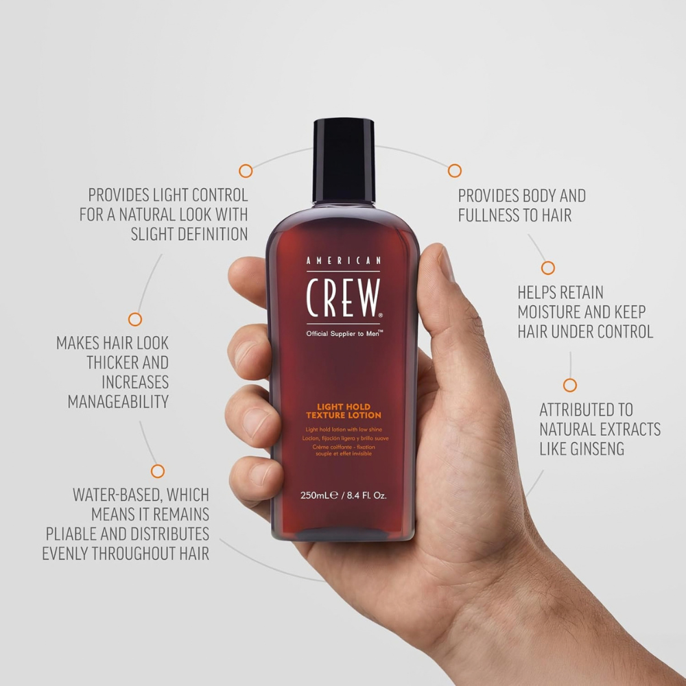 2 x American Crew Light Hold Texture Lotion 250mL